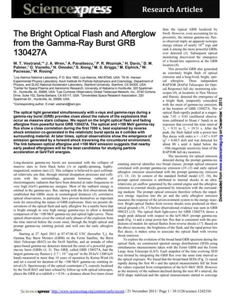 The Bright Optical Flash and Afterglow from the Gamma.